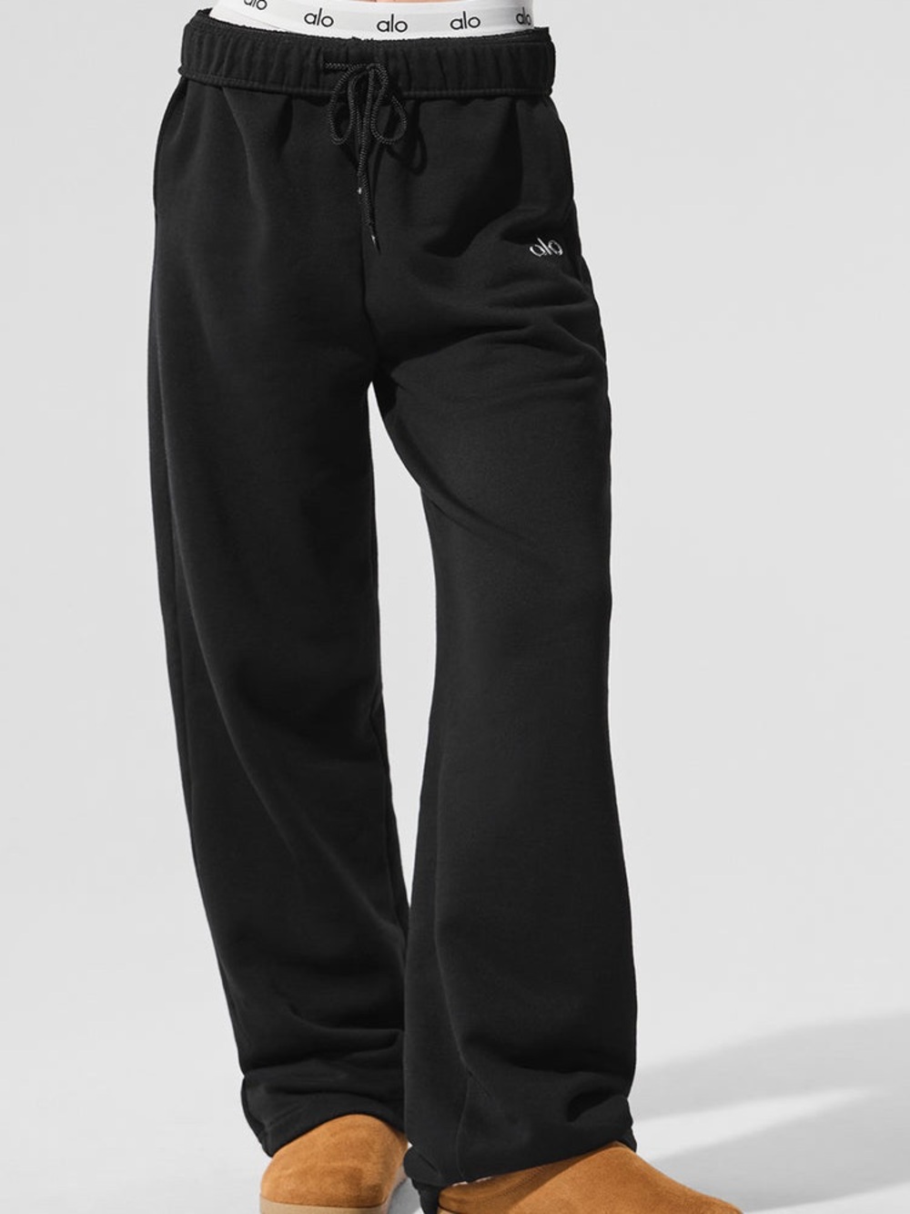 Alo Accolade Black Straight Leg Sweatpants - Picture 7 of 7